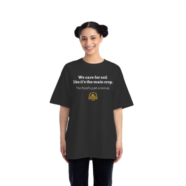 Bradshaw Family Farms - "We Care for Soil Like It's the Main Crop. The Food's Just a Bonus." T-Shirt (Grass Farmer Item) - Image 12