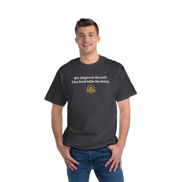 Bradshaw Family Farms - "We Improve the Soil. The Food Tells the Story." T-Shirt  (Grass Farmer Item) - Image 3